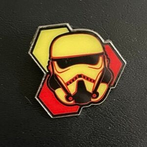 Star Wars Stormtrooper Pin in Red and Yellow